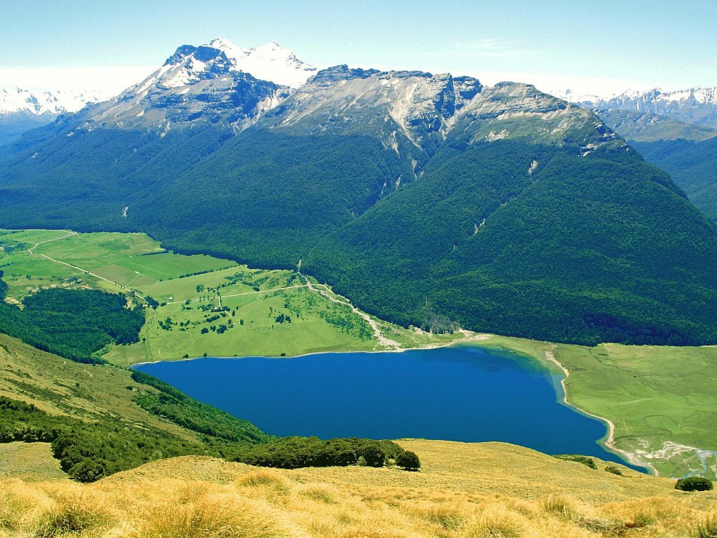 Diamond Lake, Paradise, New Zealand